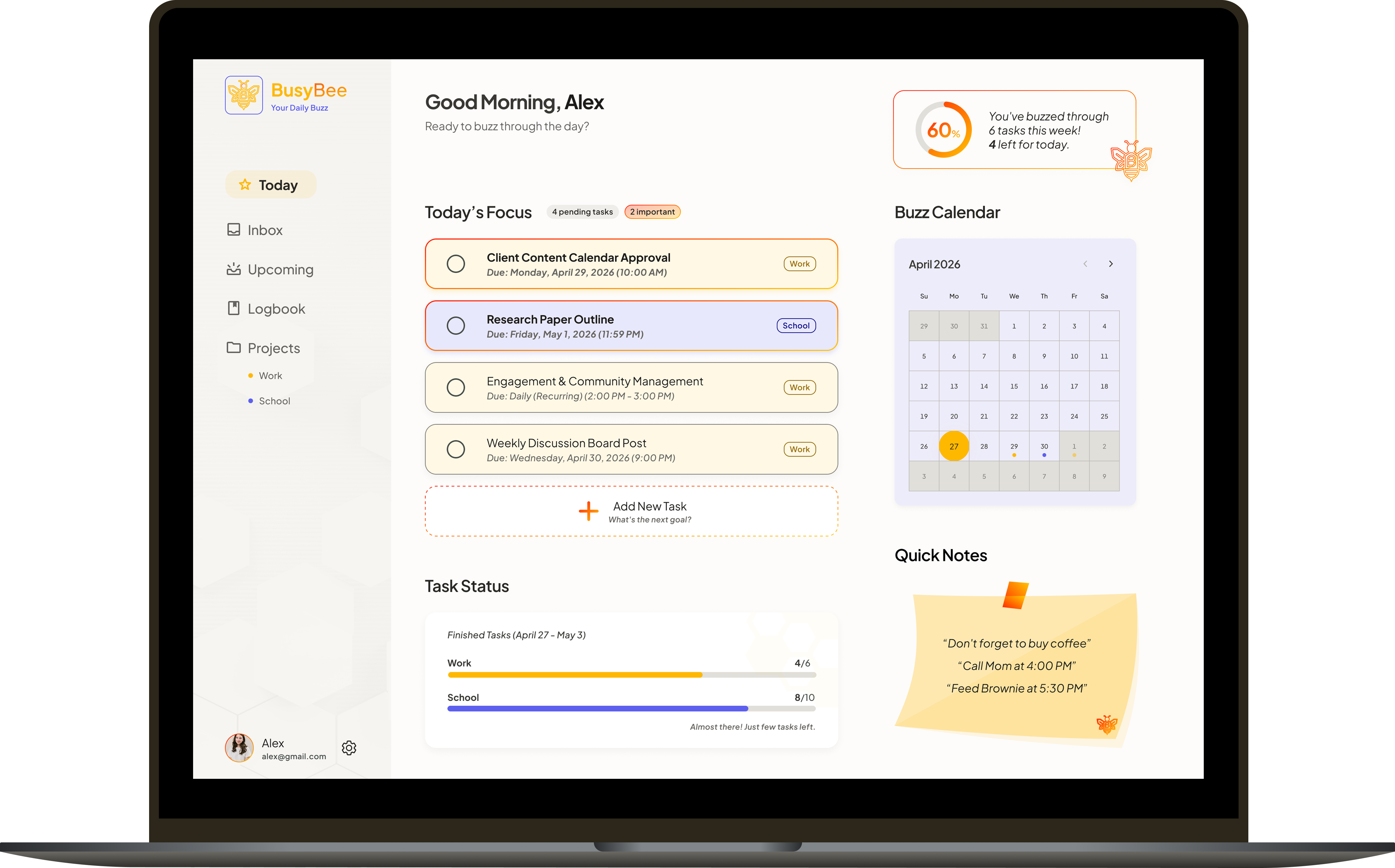 Busybee Dashboard